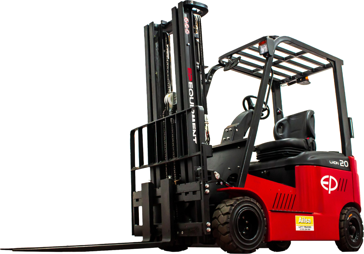 Commercial forklift unloading heavy pallets in Dartford